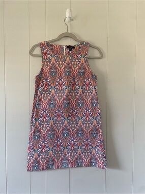 Very J Women’s Medium Geometric Paisley Print Sleeveless Shift Dress